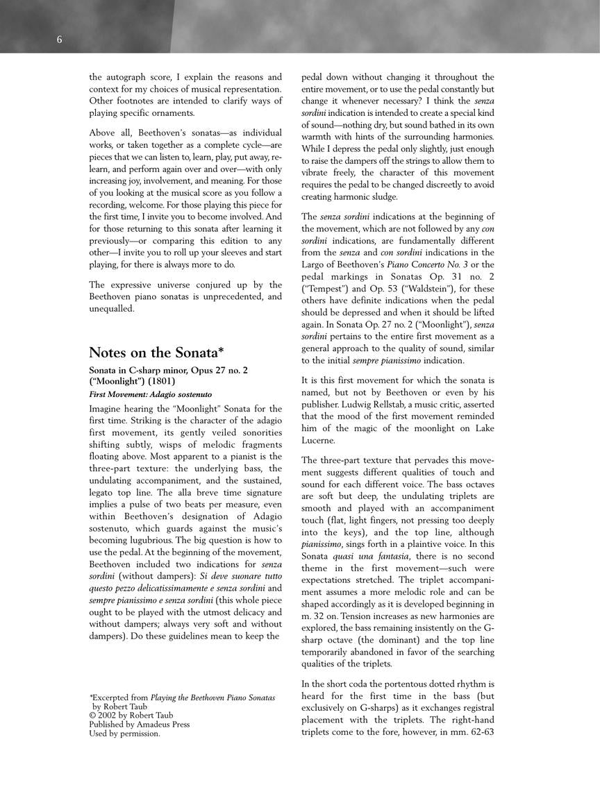 Beethoven, Ludwig van - Sonata in C-Sharp Minor, Opus 27, No. 2 (Moonlight)