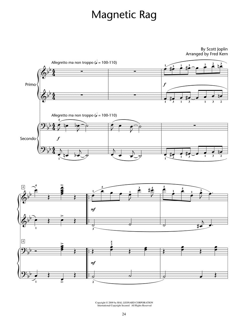 Joplin Ragtime Duets