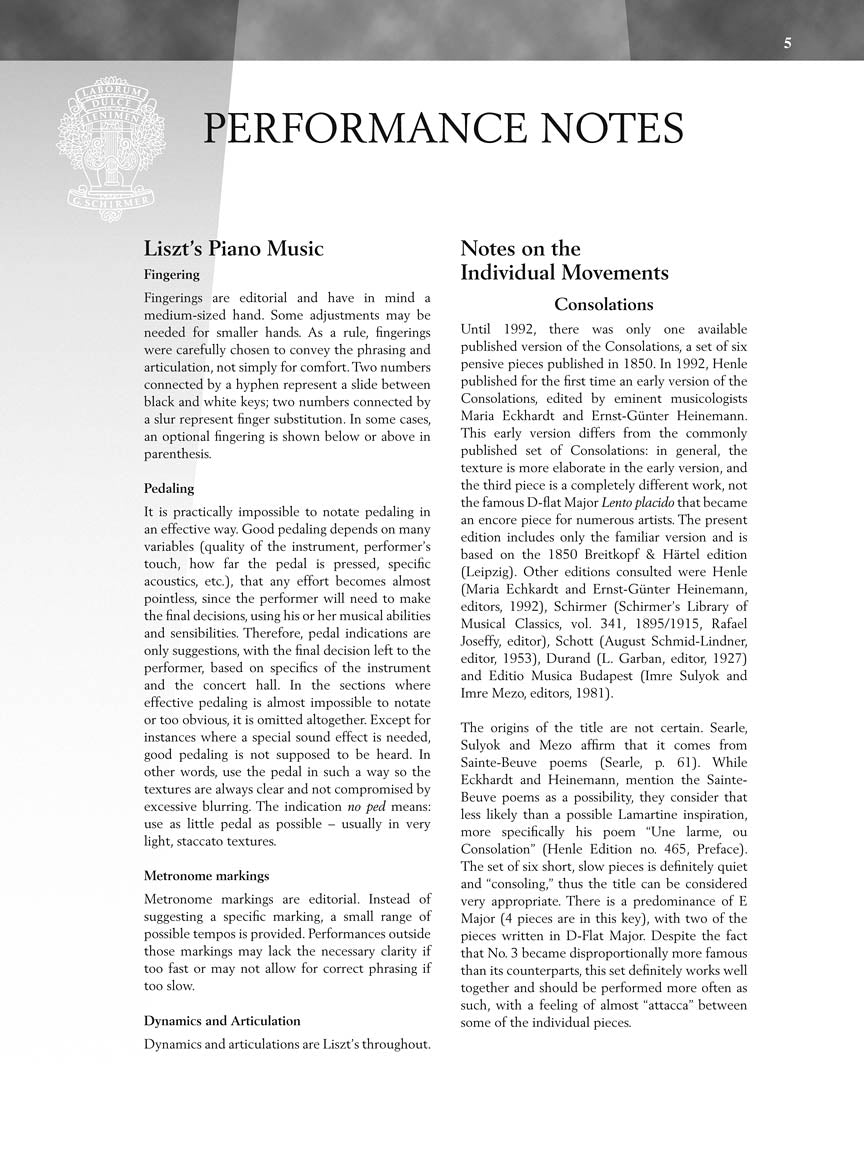 Liszt - Consolations and Liebesträume