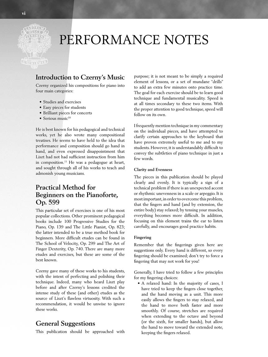 Czerny - Practical Method for Beginners Op. 599