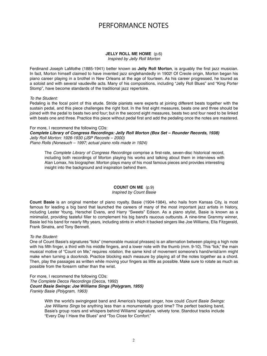 Siskind Jazz Etude Inspirations - Eight Piano Etudes Inspired by the Masters