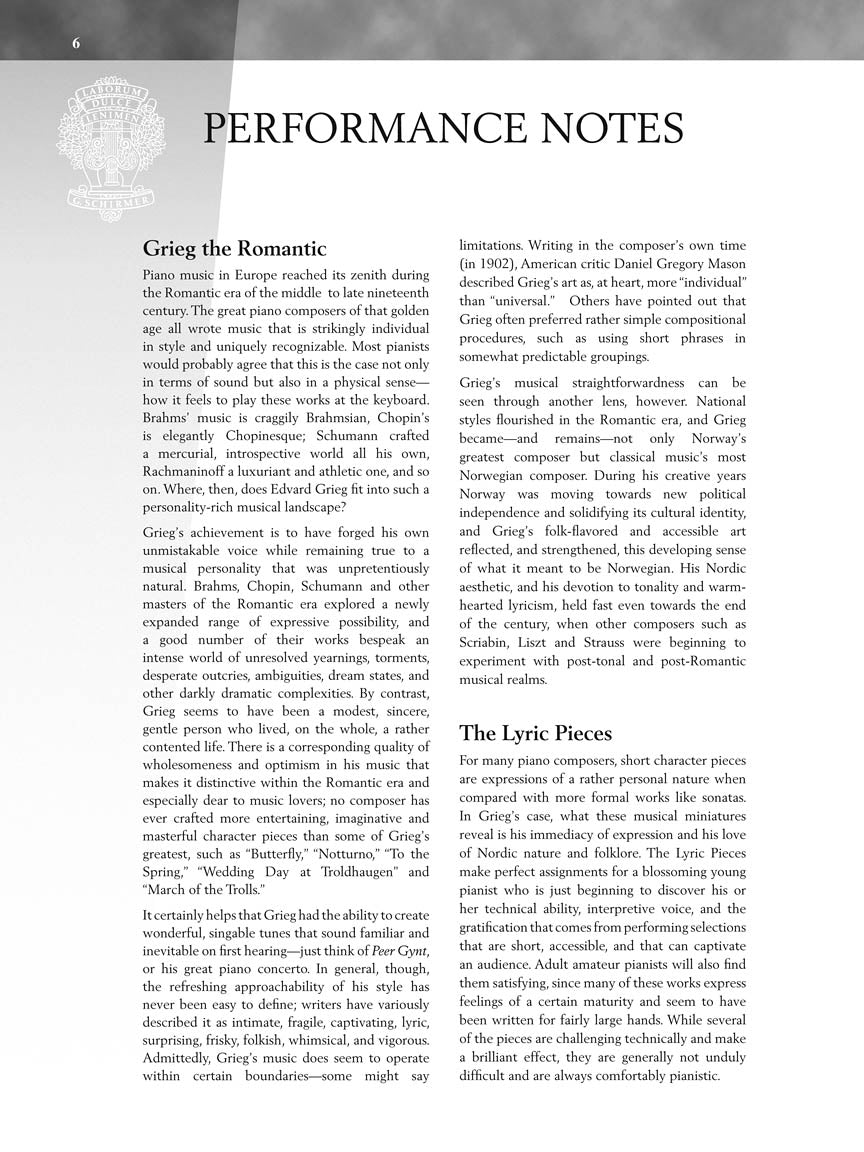 Grieg: Selected Lyric Pieces + Online Audio