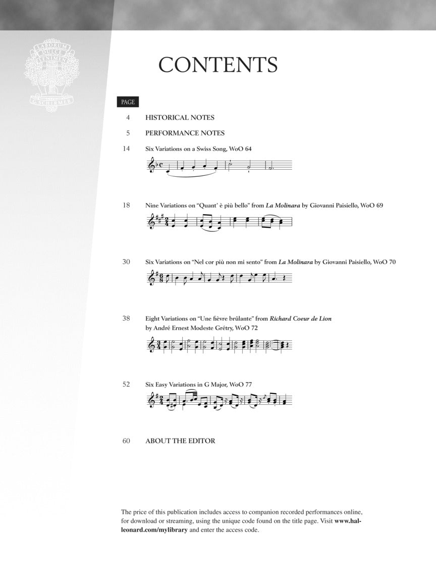 Beethoven - Easier Piano Variations