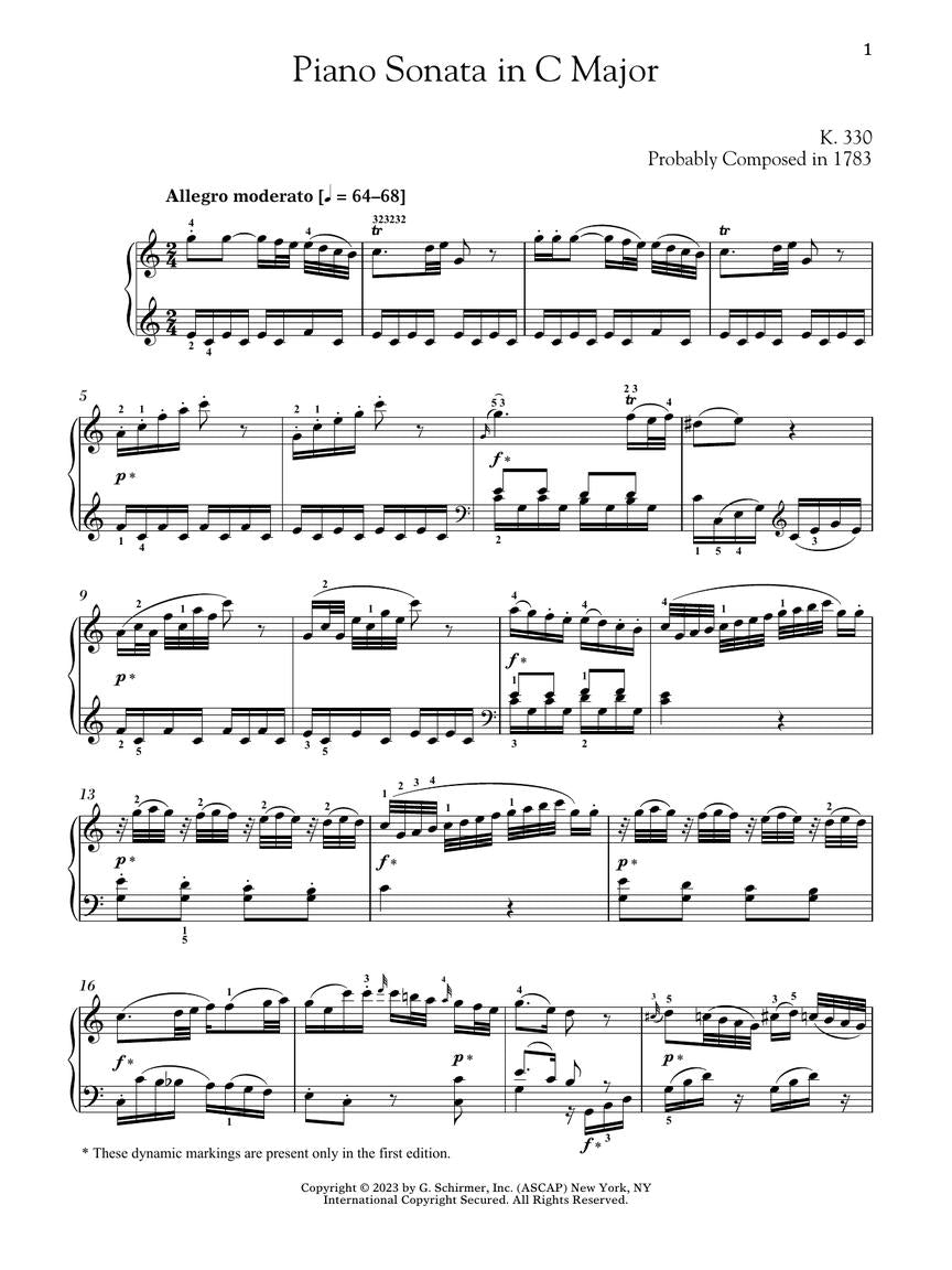 Mozart Piano Sonatas, Volume 2 – Schirmer Performance Editions