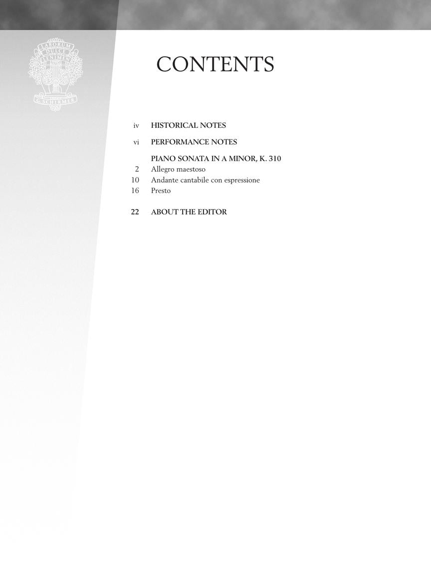 Mozart Piano Sonata in A Minor, K.310