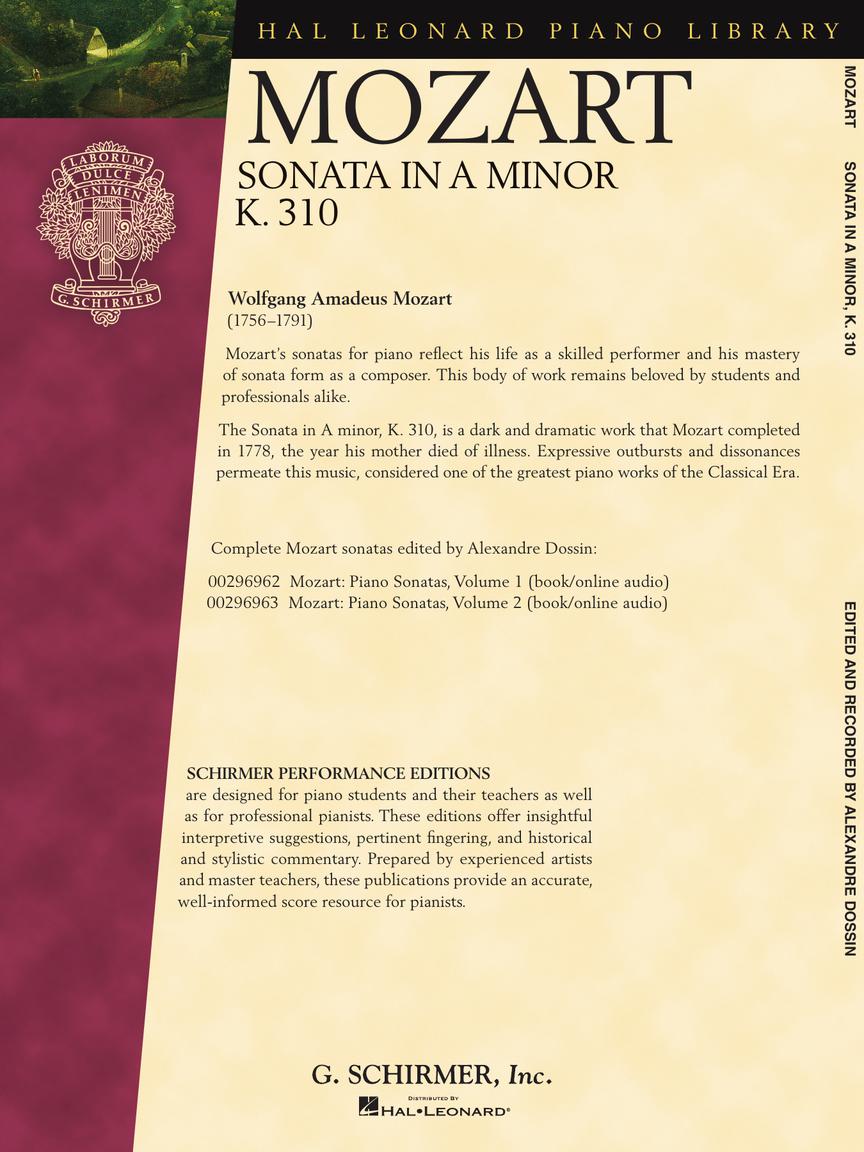 Mozart Piano Sonata in A Minor, K.310