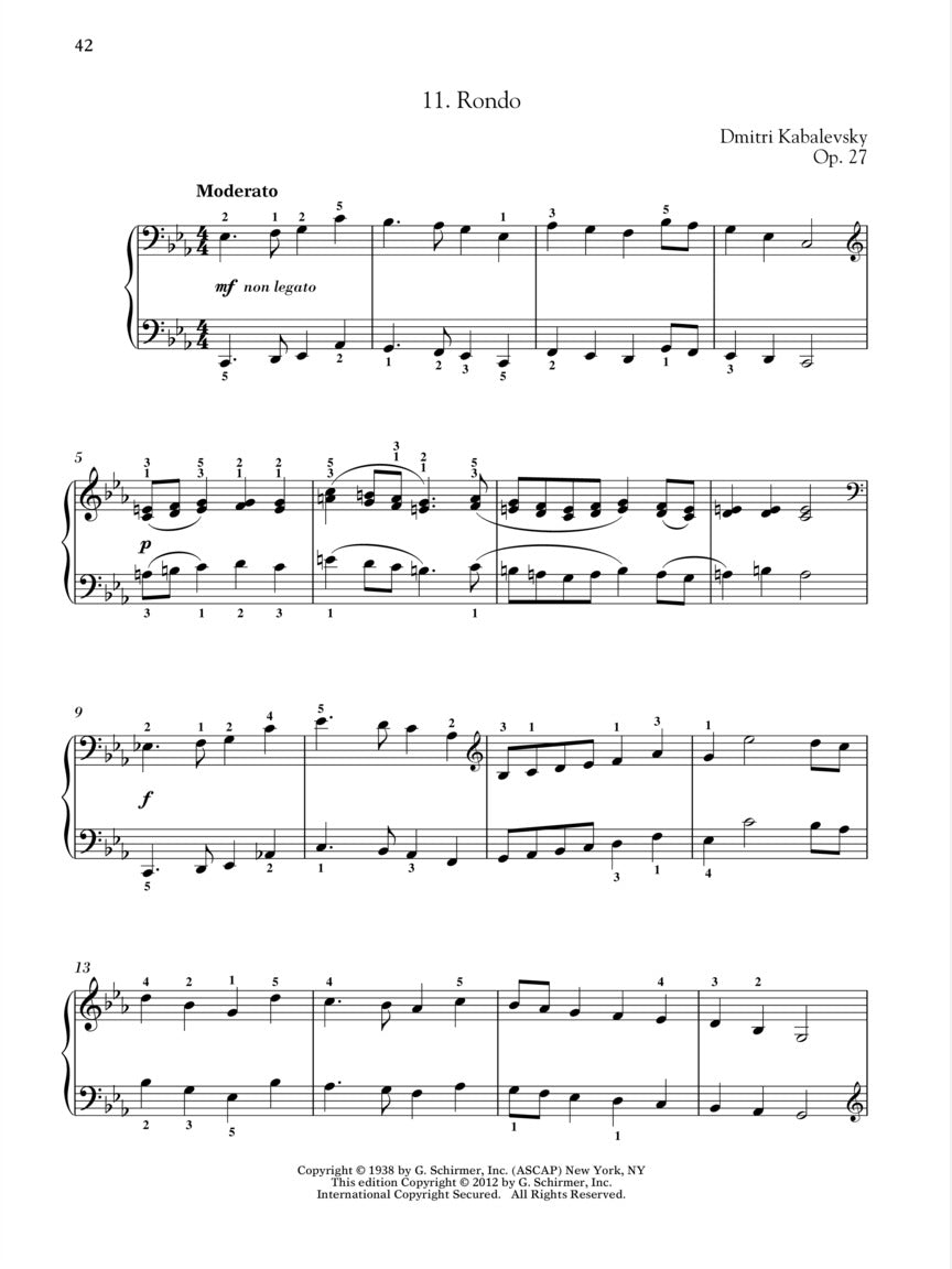 Kabalevsky, Dimitri - Piano Pieces For Children, Op. 27 And 39 Schirmer Performance Edition