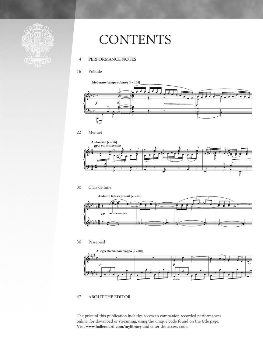 Debussy - Suite bergamasque - Schirmer Performance Editions