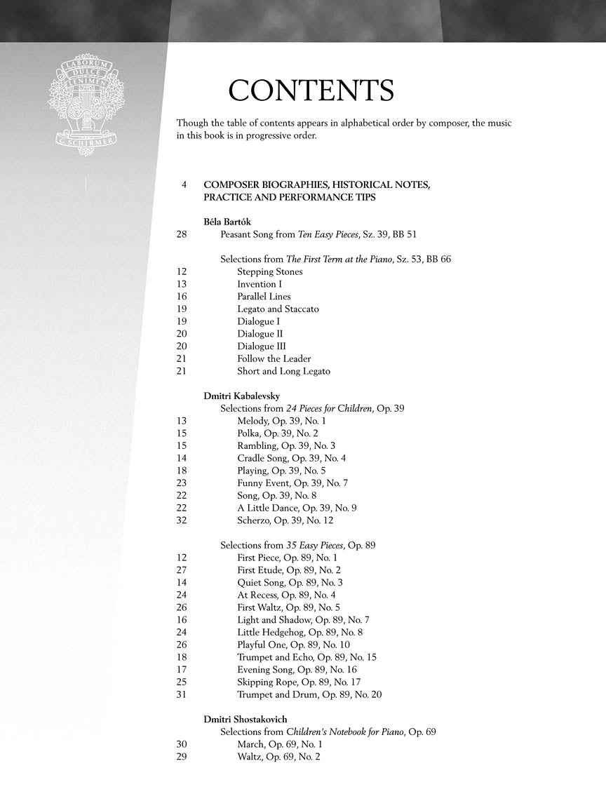 Twentieth Century - Elementary Level - Schirmer Performance Editions
