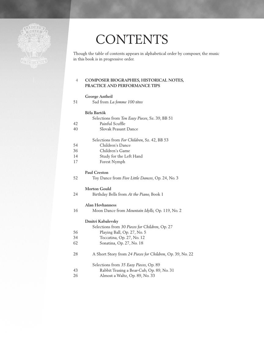 Twentieth Century - Early Intermediate Level - Schirmer Performance Editions