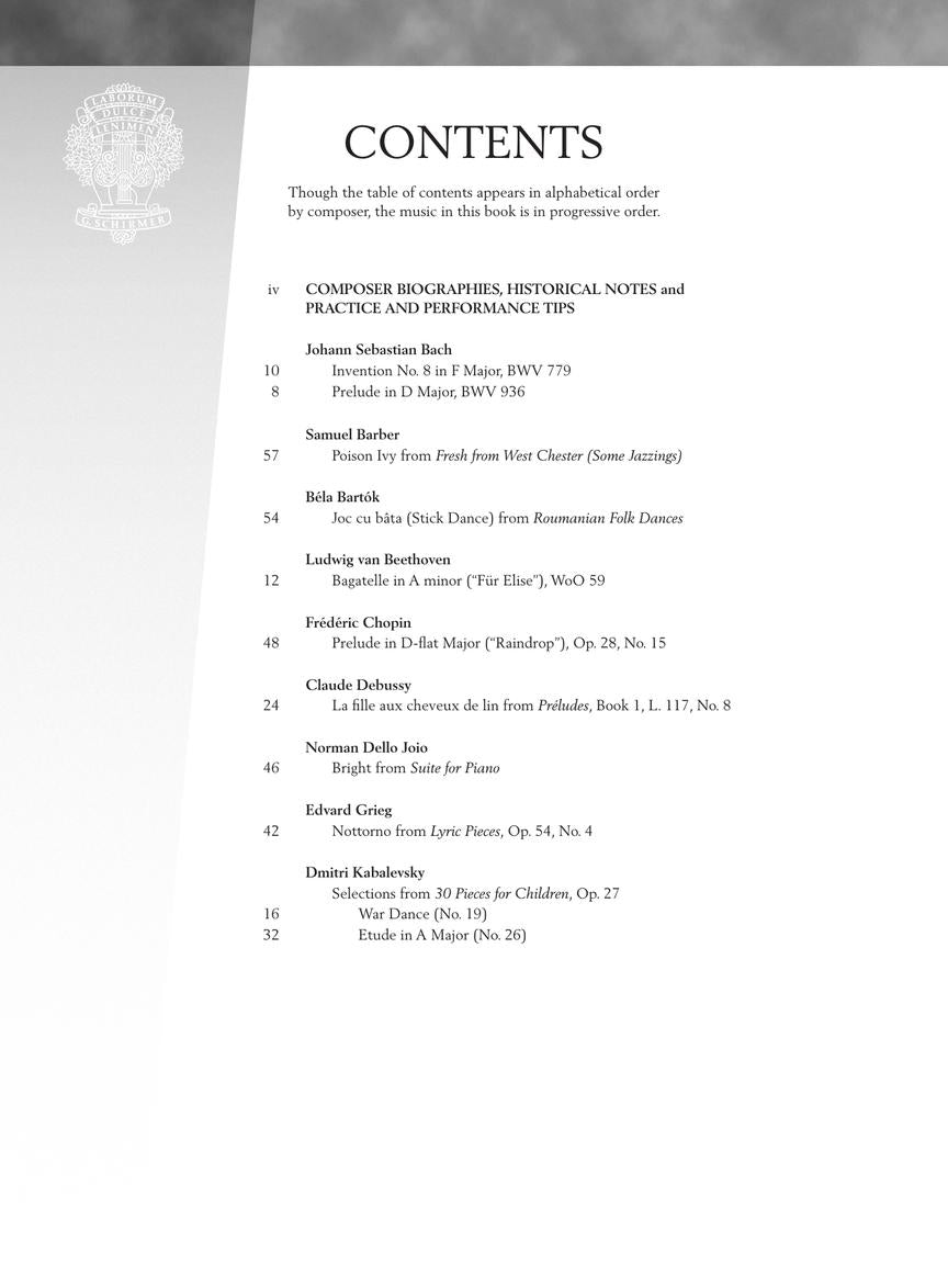 Baroque to Modern: Upper Intermediate - Piano - Schirmer Performance Editions