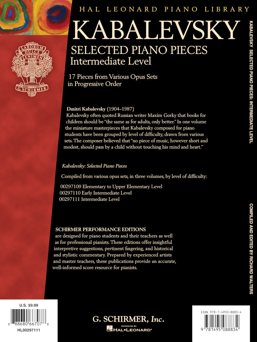 Kabalevsky - Selected Piano Pieces - Schirmer Performance Editions
