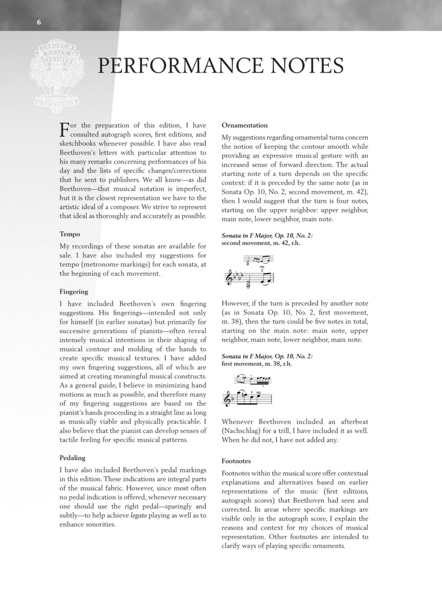 Beethoven - Five Favorite Sonatas - Schirmer Performance Editions