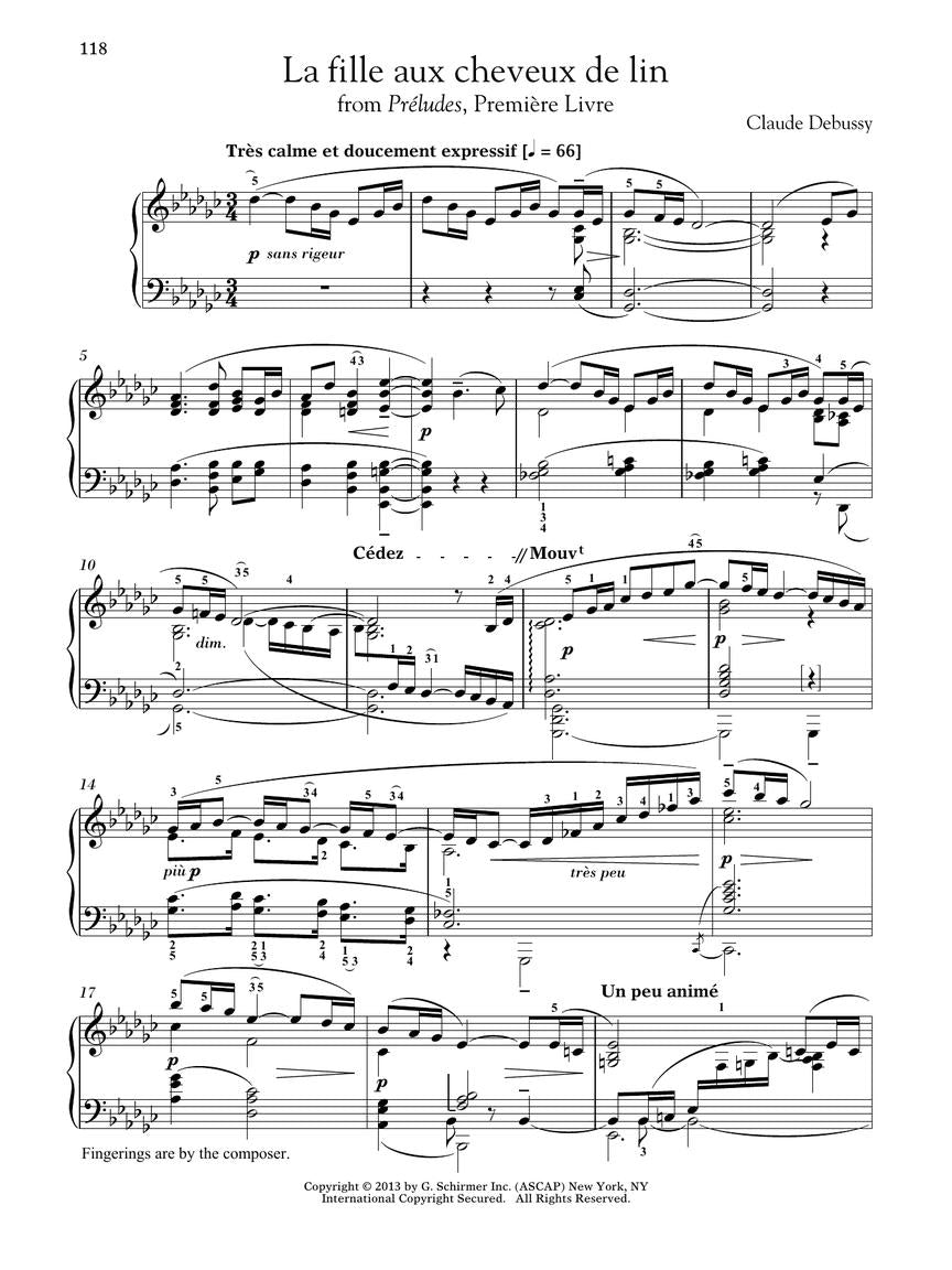 Debussy - 16 Piano Favorites - Schirmer Performance Editions