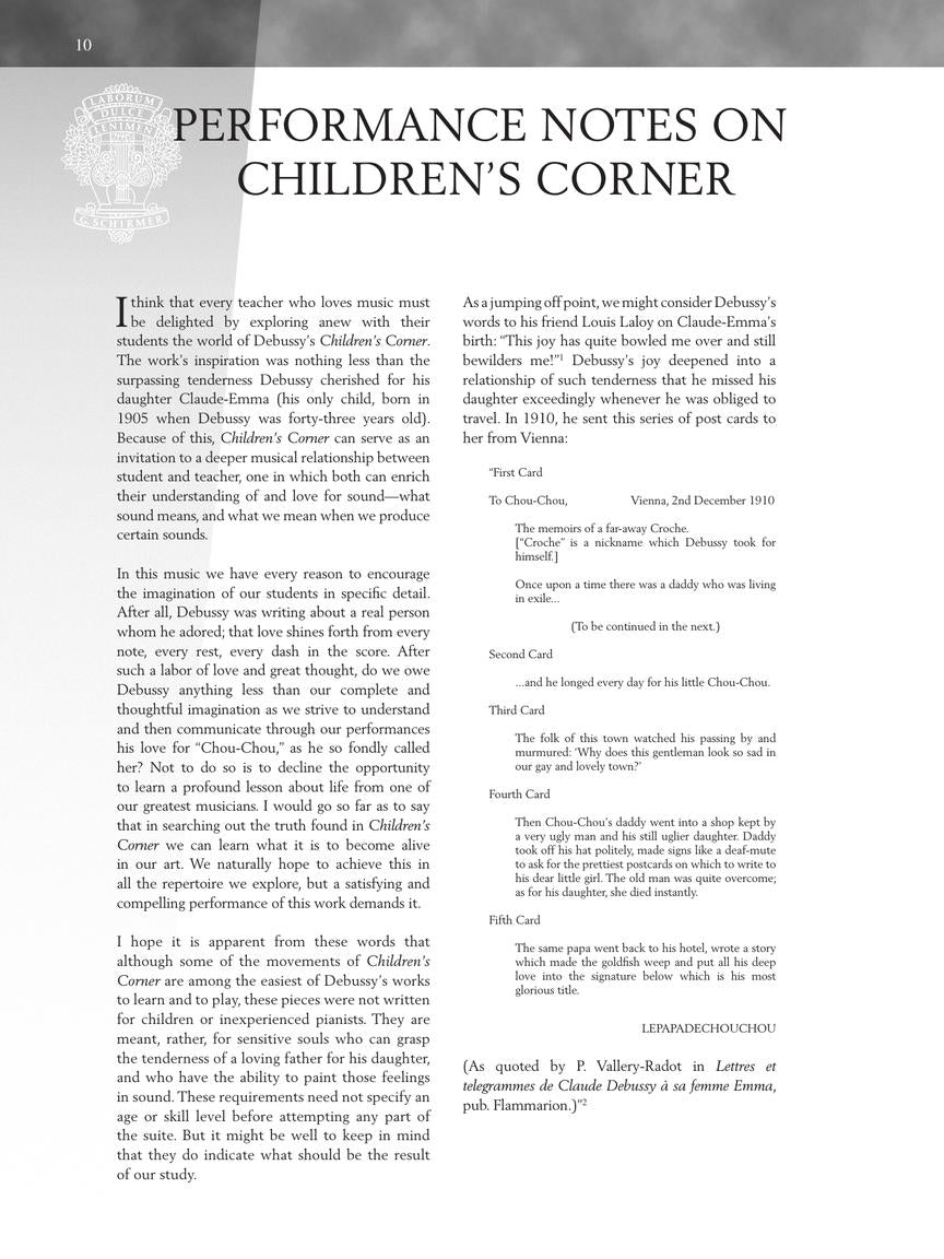 Debussy - 16 Piano Favorites - Schirmer Performance Editions