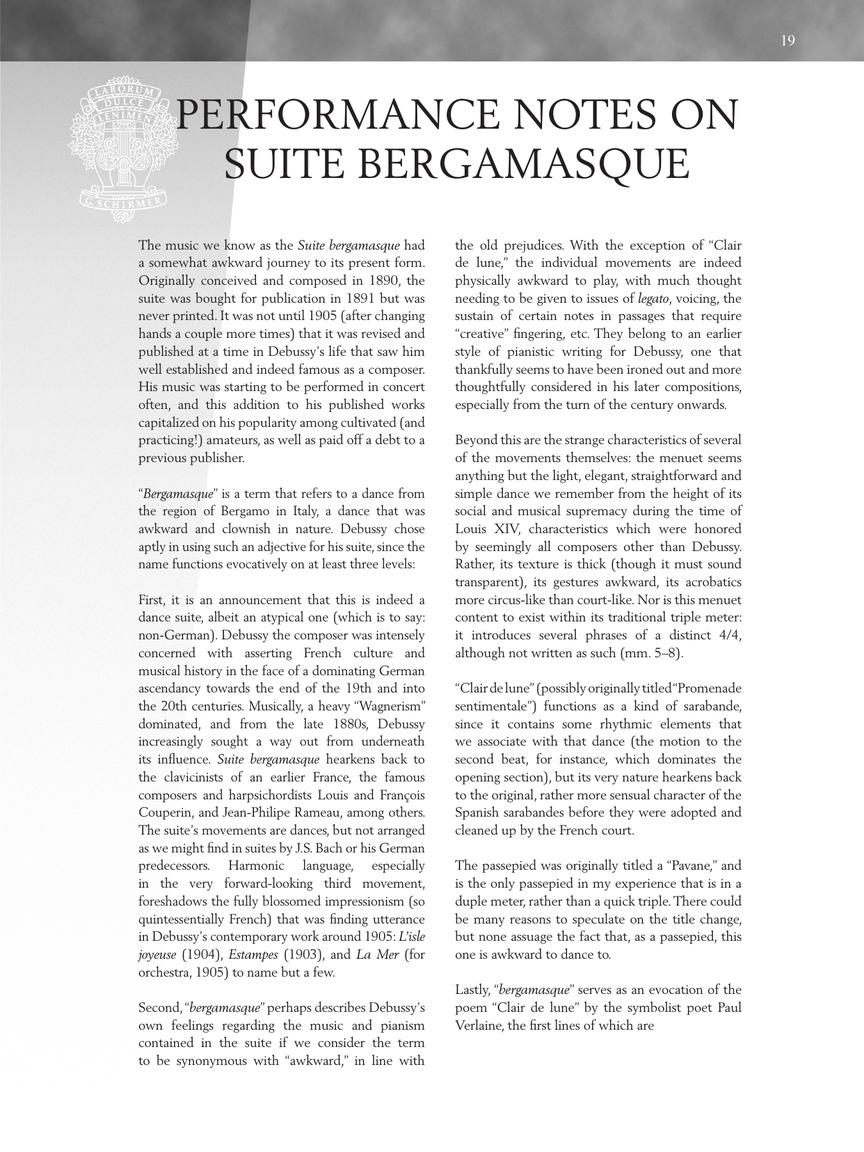 Debussy - 16 Piano Favorites - Schirmer Performance Editions