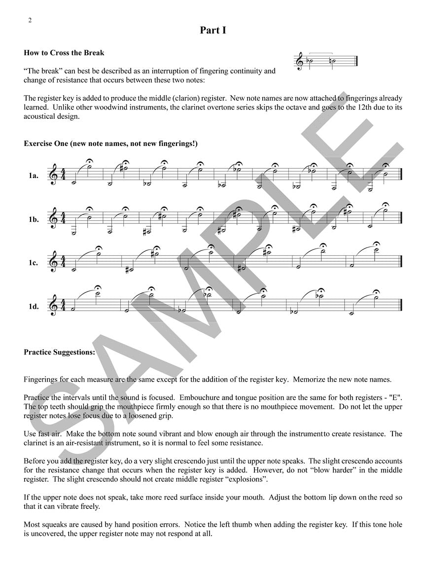 Break, The: Mastering the Middle Register of the Clarinet