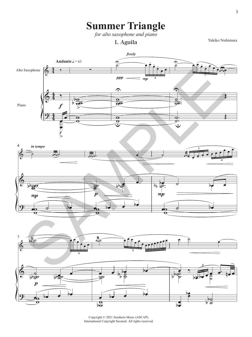 Nishimura Summer Triangle for Alto Sax and Piano