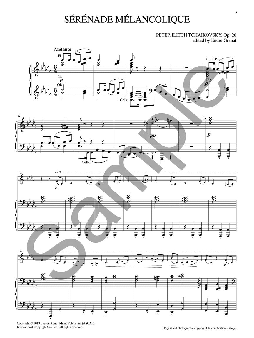 Tchaikovsky - Complete Works for Violin and Piano (Heifetz Critical Edition)