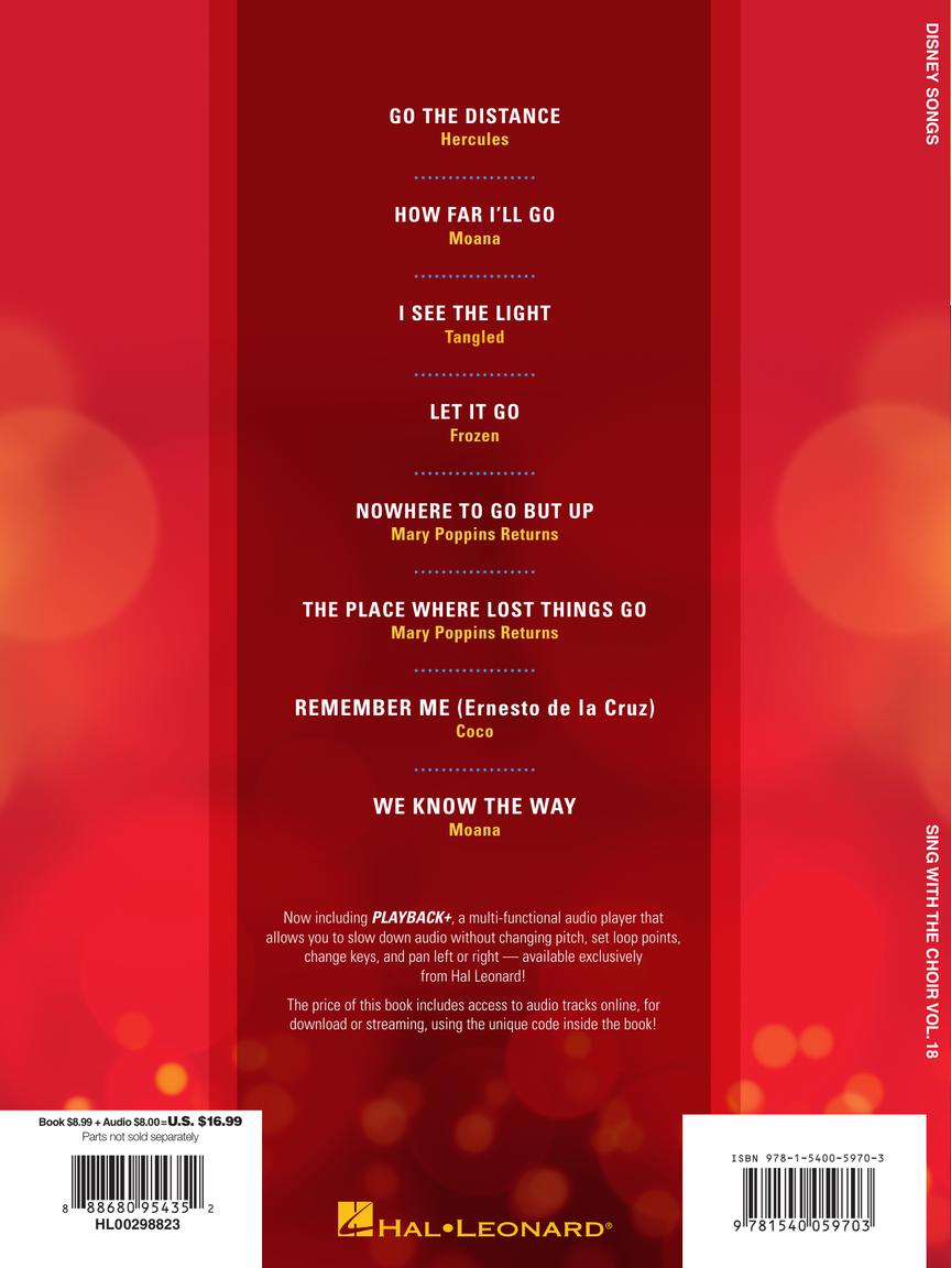 Disney Songs - Sing with the Choir Vol. 18