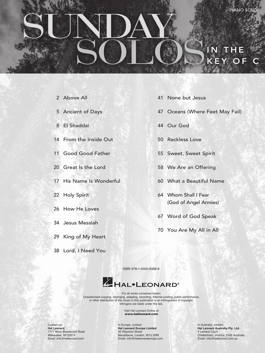 Sunday Solos in the Key of C