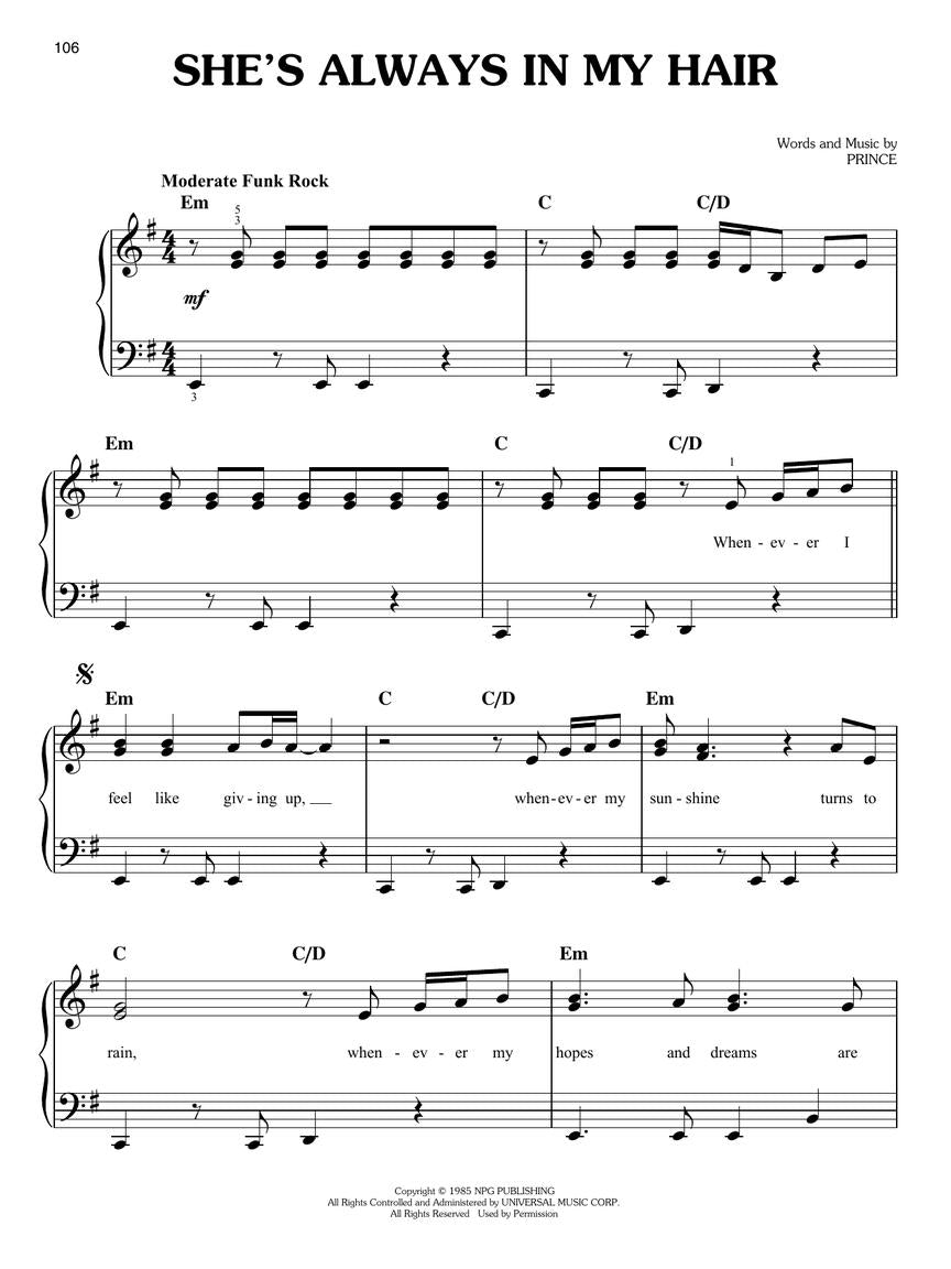 Prince - Ultimate Easy Piano Songbook