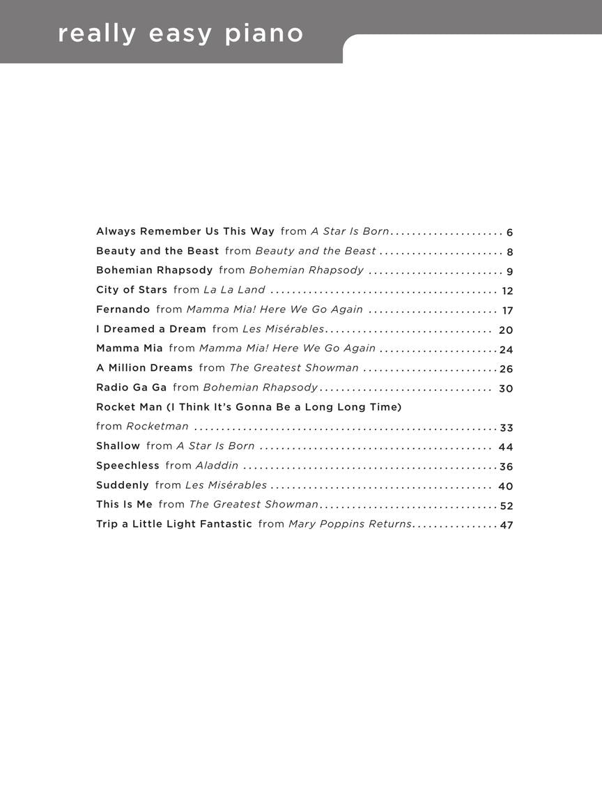 Really Easy Piano - Movie Musicals