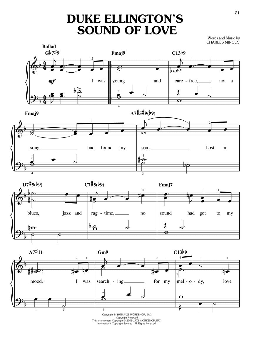 Mingus, Charles Mingus - Easy Piano Solos