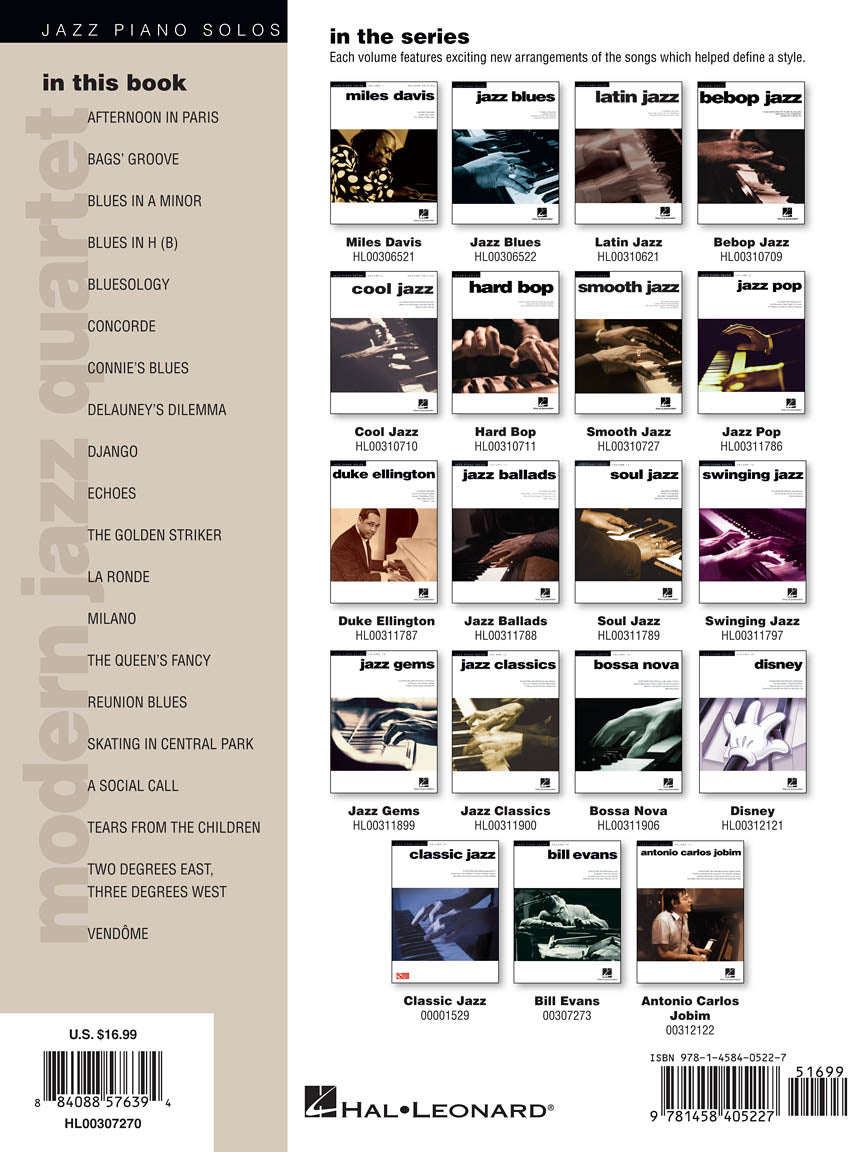 Modern Jazz Quartet - Jazz Piano Solos Series