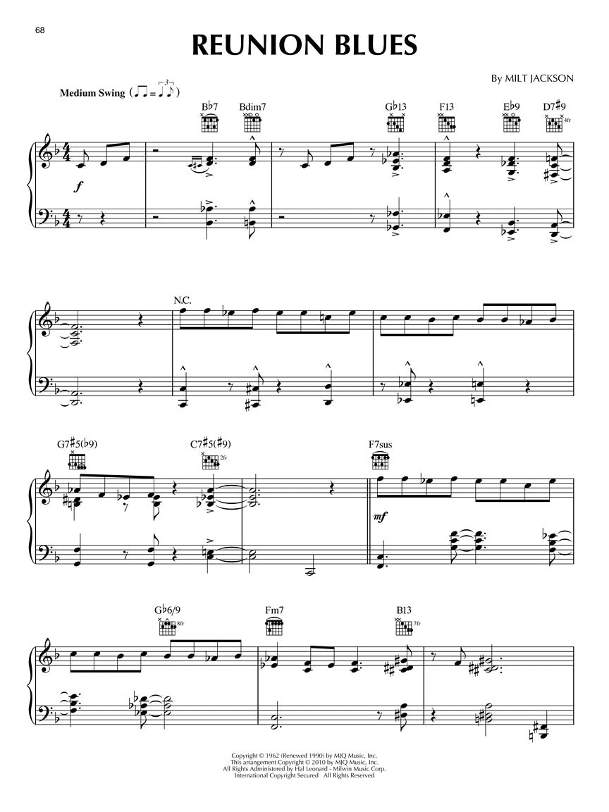 Modern Jazz Quartet - Jazz Piano Solos Series