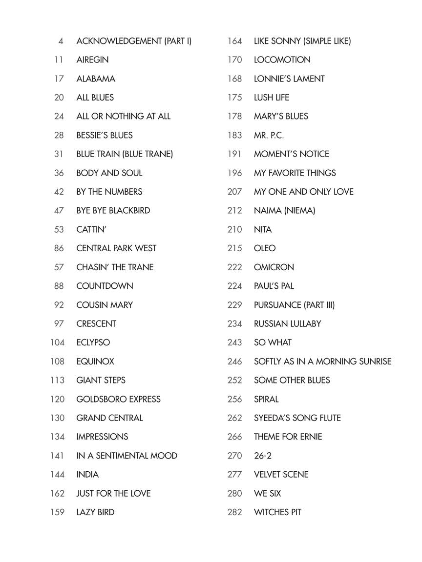Coltrane, John - Omnibook for Bass Clef Instruments