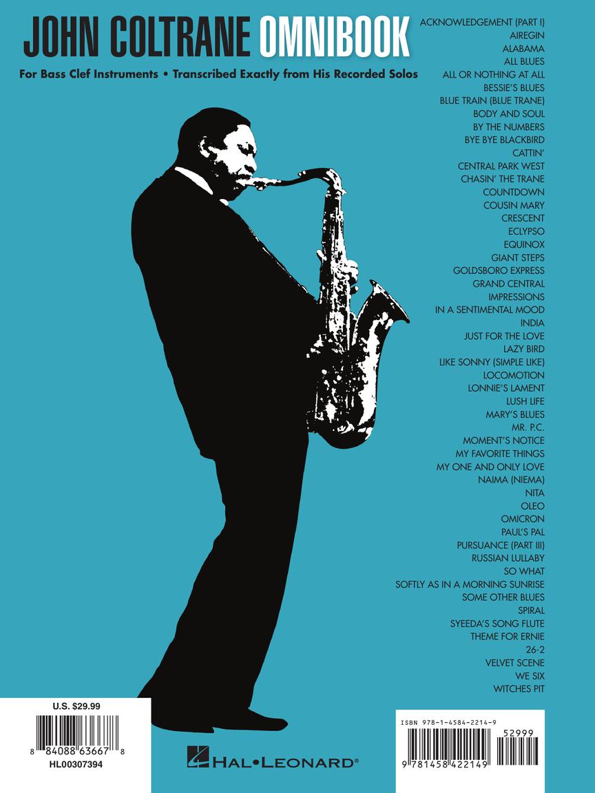 Coltrane, John - Omnibook for Bass Clef Instruments