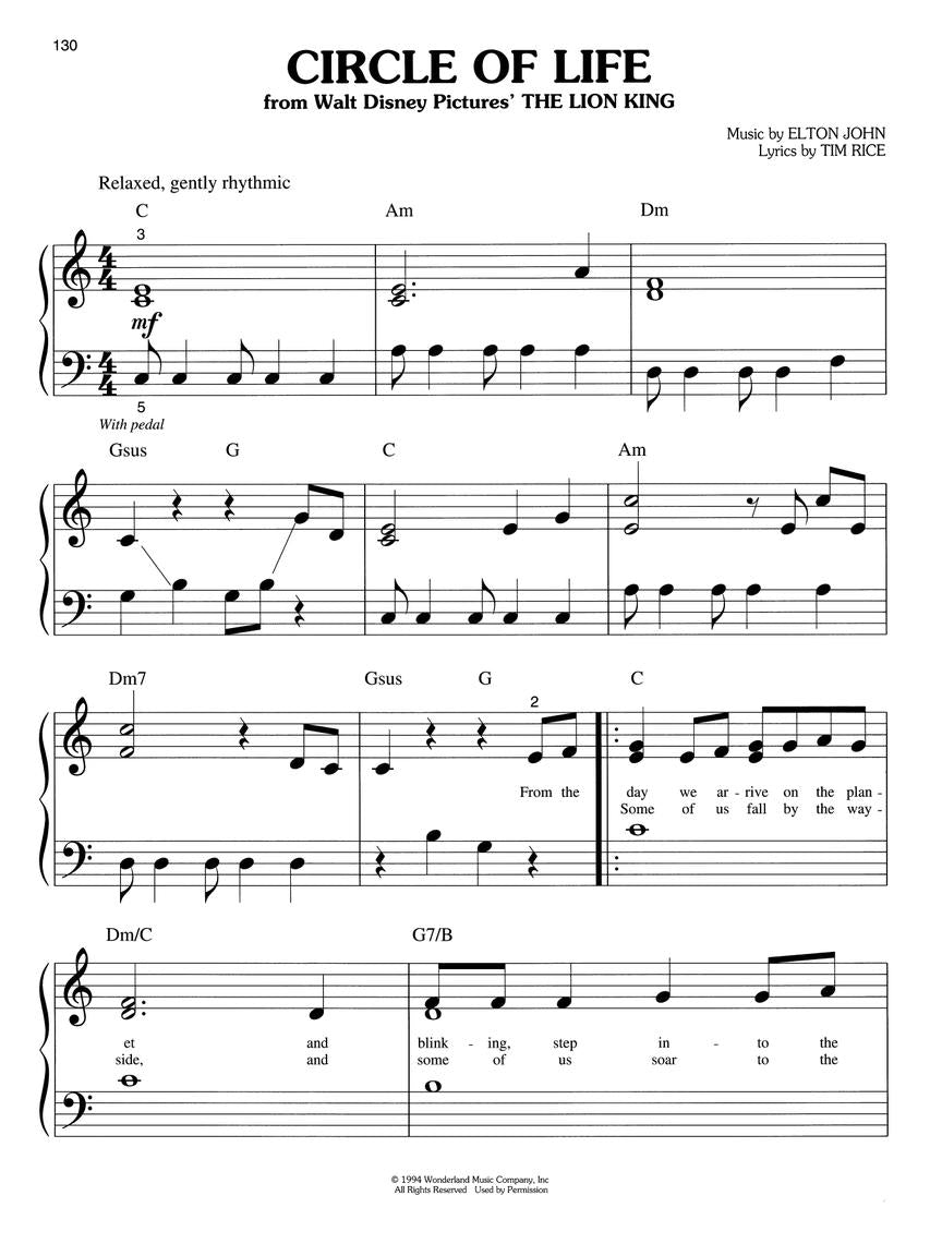 Disney Giant Movie Hits - Big-Note Piano