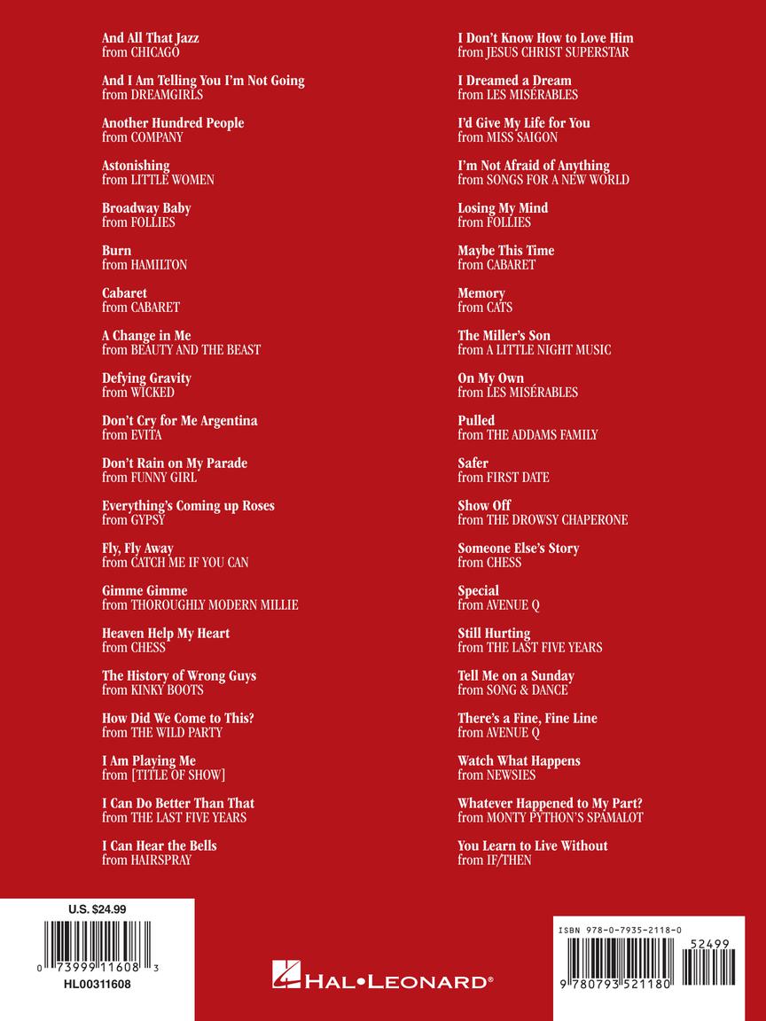 Broadway Belter's Songbook Third Edition