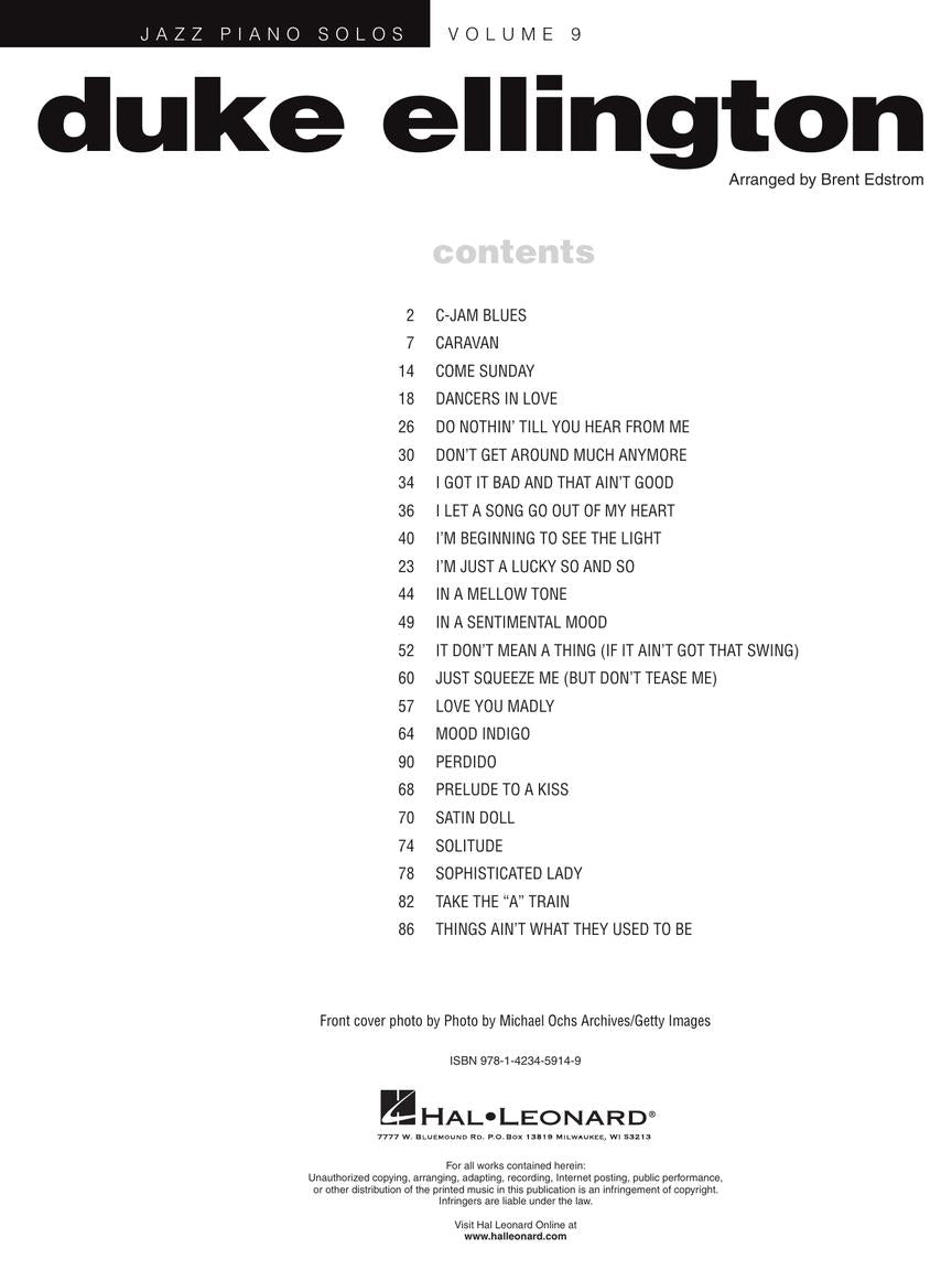 Ellington, Duke - Jazz Piano Solos, Vol. 9