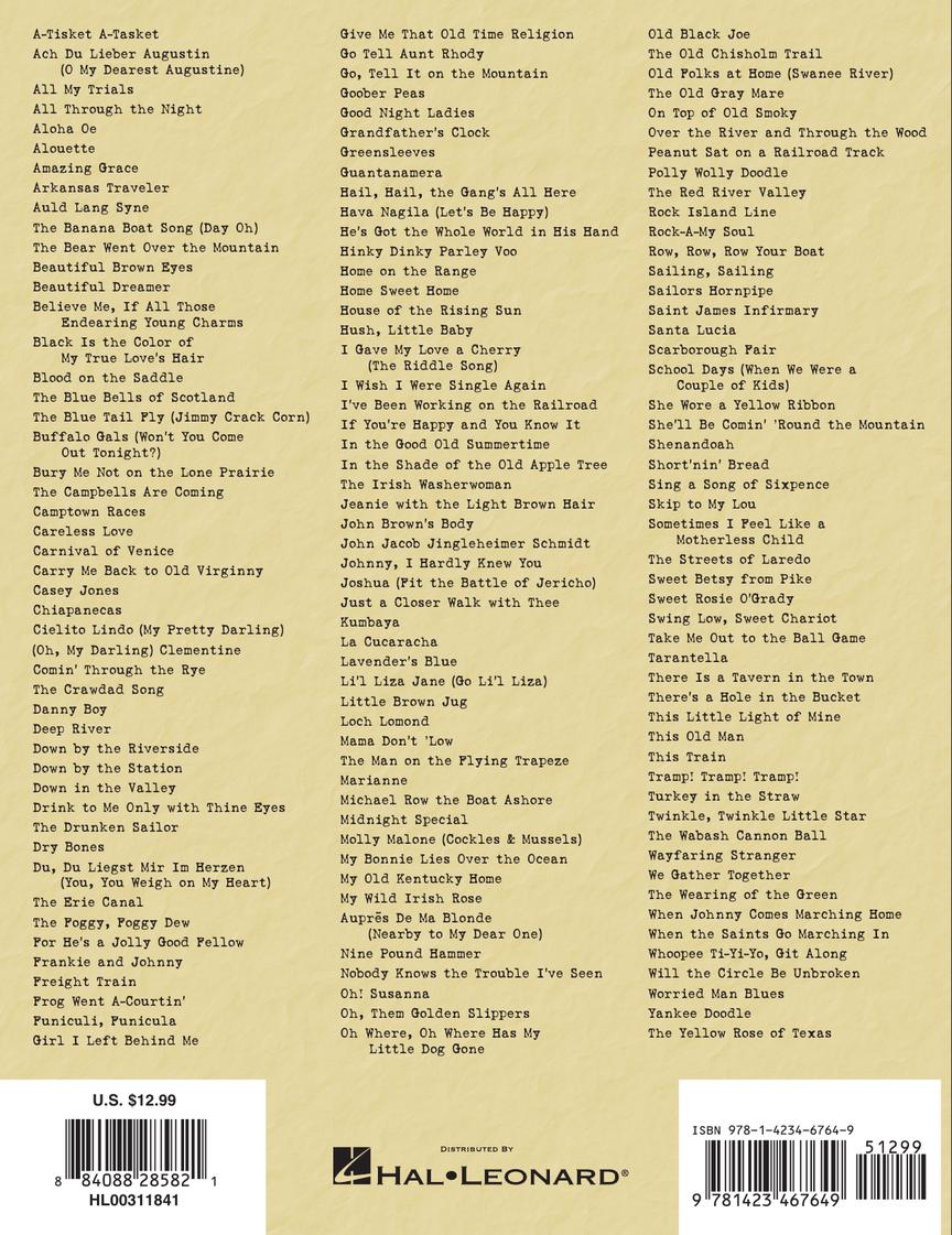 Folk Songs - Budget Books OUT OF PRINT
