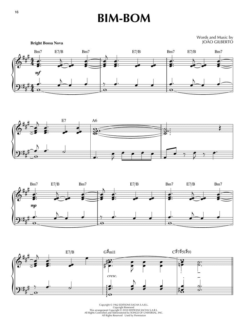 Bossa Nova - Jazz Piano Solos, Vol. 15