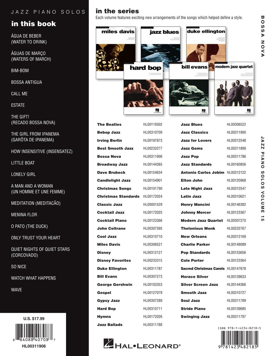 Bossa Nova - Jazz Piano Solos, Vol. 15