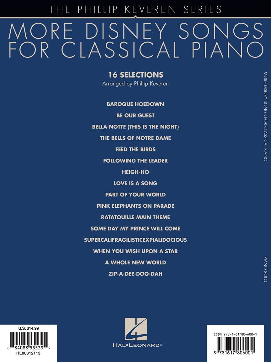 More Disney Songs for Classical Piano - The Phillip Keveren Series