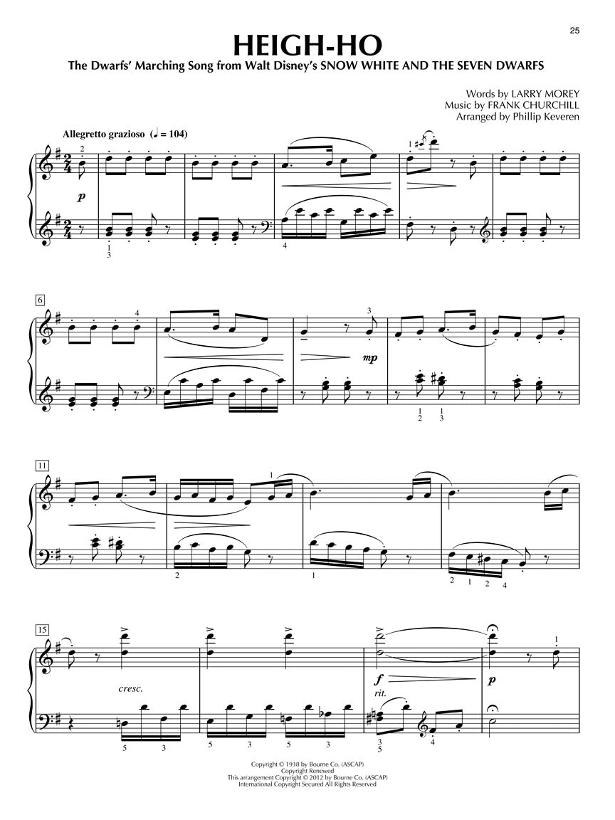 More Disney Songs for Classical Piano - The Phillip Keveren Series