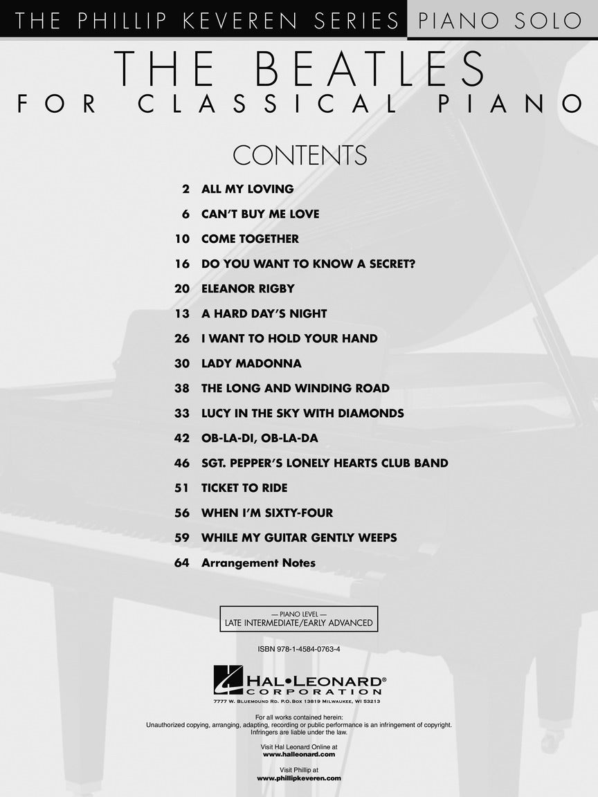 Beatles - For Classical Piano - Phillip Keveren Series