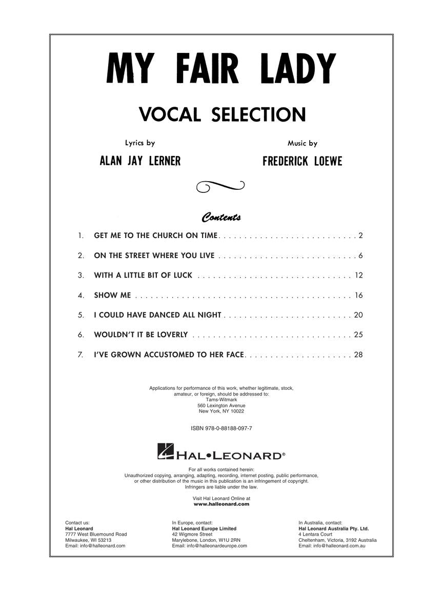 My Fair Lady - Vocal Selections