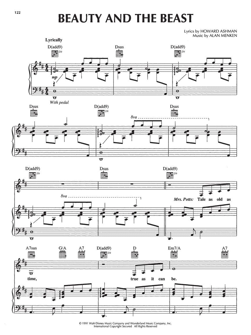 Menken: Beauty and the Beast, The Broadway Musical (Vocal Selections)