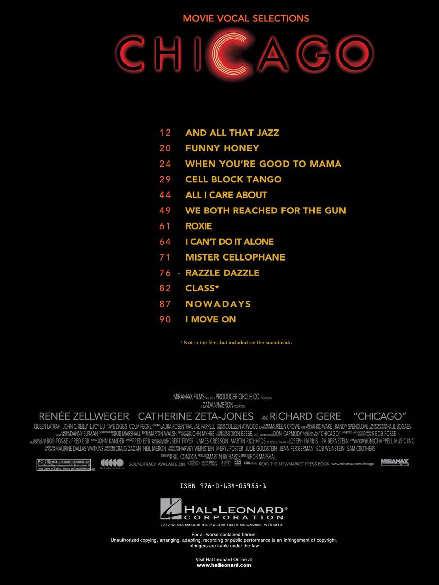 Chicago - Movie Vocal Selections