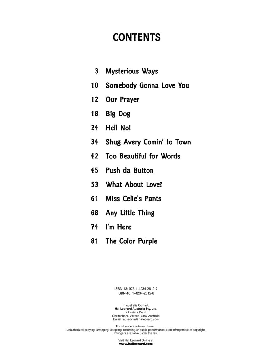 Color Purple, The - Piano/Vocal Selections