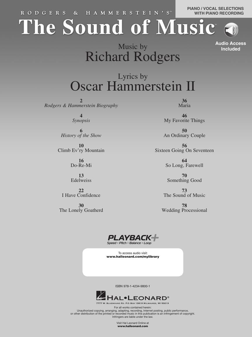 Sound of Music, The - Vocal Selections with Online Audio