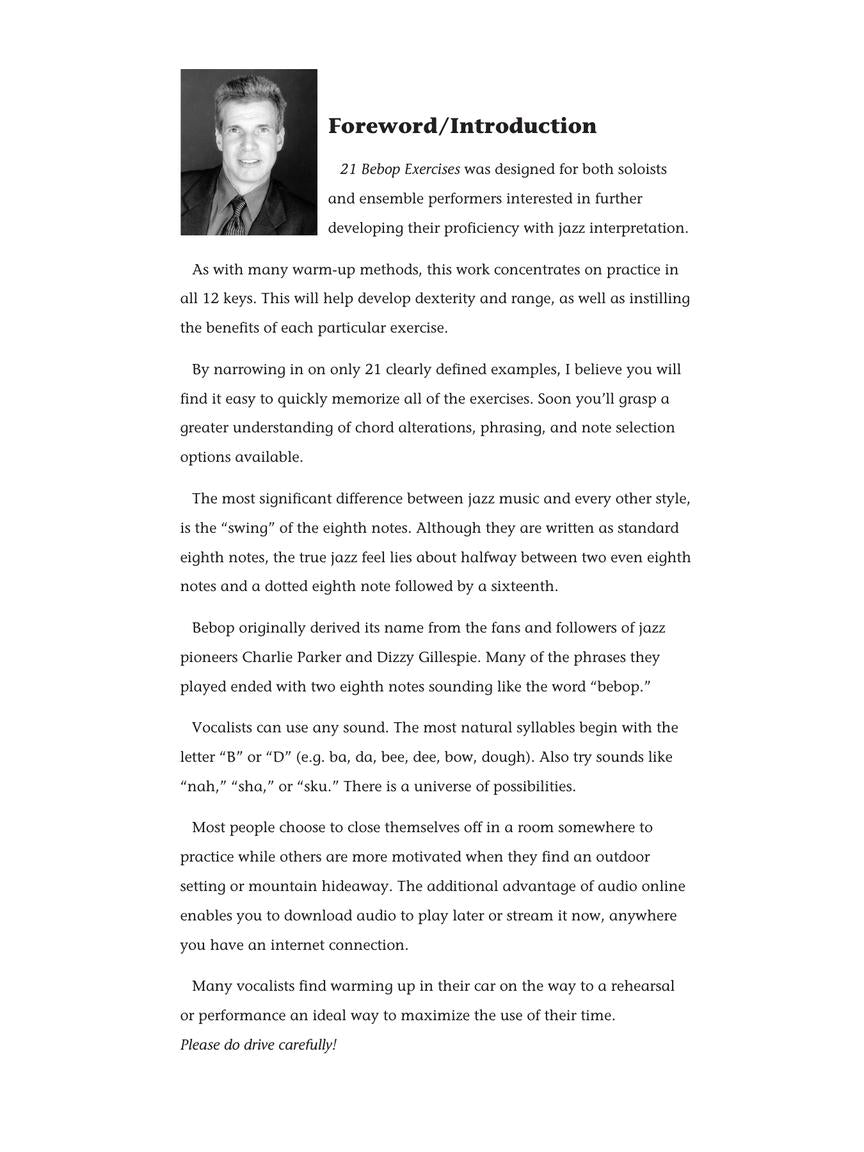 Rawlins 21 Bebop Exercises For Vocalists and Instrumentalists