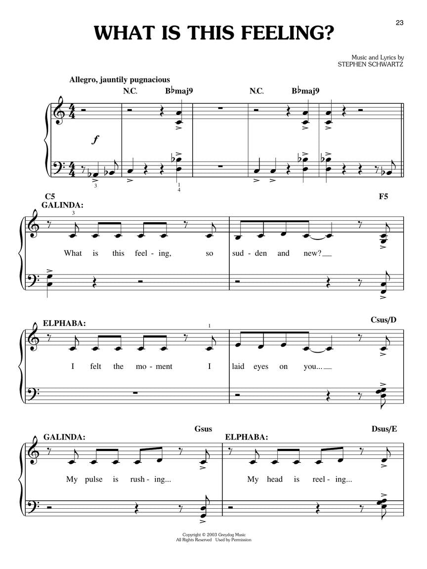 Wicked Selections - Easy Piano