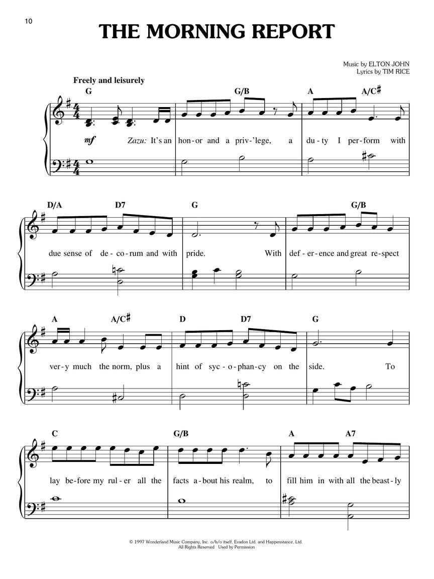 Lion King, The - Broadway Selections