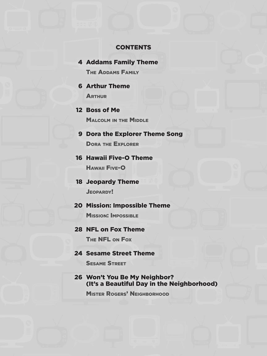 Great TV Themes - Beginning Piano Solo